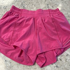 Lululemon pink running shorts
